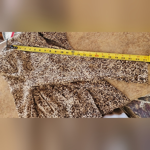 Zara Animal Print Wrap Dress Size M Brown/Cream (NWT) - Picture 13 of 16